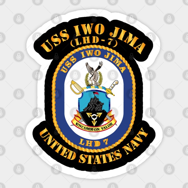 USS Iwo Jima (LHD-7) Sticker by twix123844